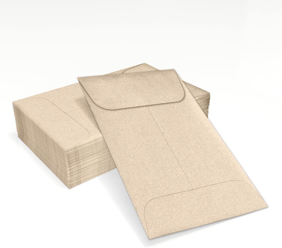 LUXPaper #1 Coin Envelopes | 2 1/4" x 3 1/2" | Taupe Metallic | 80lb. Text | 50 Qty