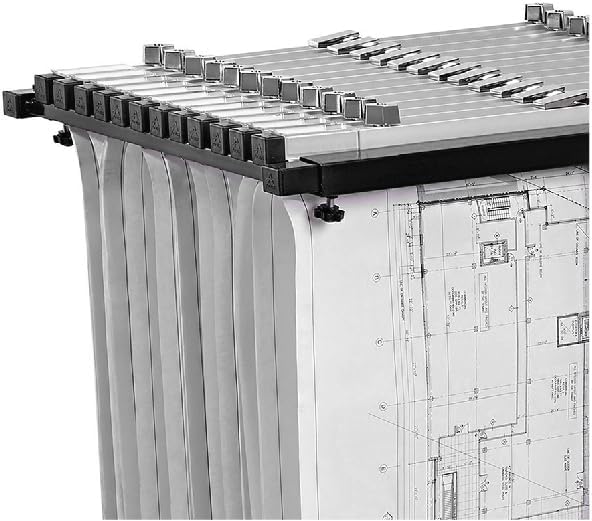 Adir Mobile Blueprint Holder - Adjustable Blue Print Storage Organizer and Construction Plan Holder – Plans Rack for Jobsite and Office (Without Blueprint Clamps)