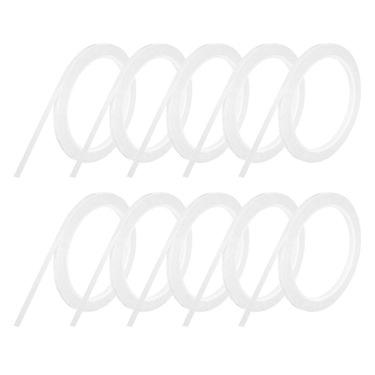 MECCANIXITY 10 Rolls Whiteboard Tape Graphic Chart Tape 5mm 54.7 Yard Art Tape Thin Self-Adhesive Pinstripe Tape Masking Tape for Gift Wrapping Craft Supplies, White