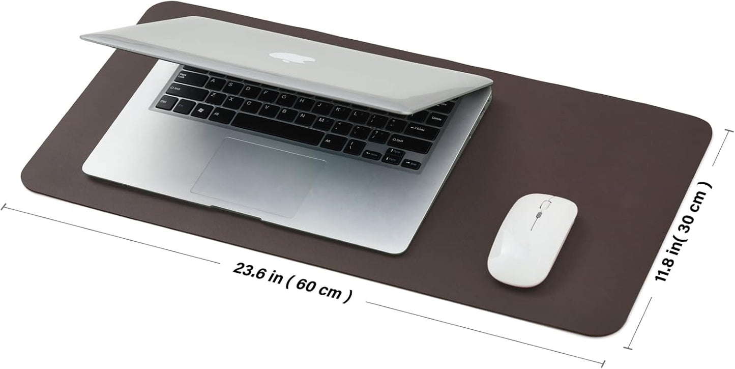 Compact Cork Desk Mat - Small Dual-Sided Desk Pad for Office and Home - Desk Organization and Accessories - Ideal for Large Mouse Pad and Small Desk Mats on Top of Desks(Coffee,23.6"x 11.8")