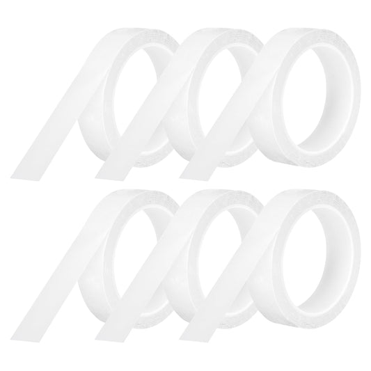 MECCANIXITY 6 Rolls Whiteboard Tape Graphic Chart Tape 25mm 54.7 Yard Art Tape Thin Self-Adhesive Pinstripe Tape Masking Tape for Gift Wrapping Craft Supplies, White