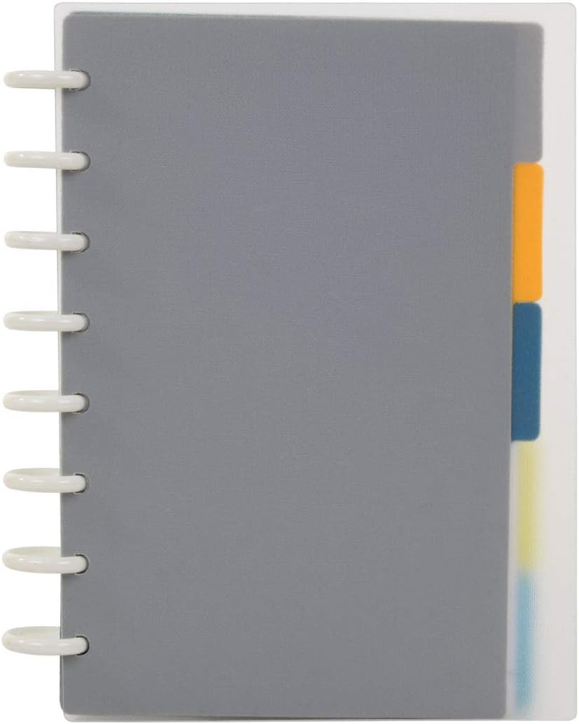 Talia Discbound Notebooks, Planner, Customizable, (Clear, Junior (5.5in x 8.5in))
