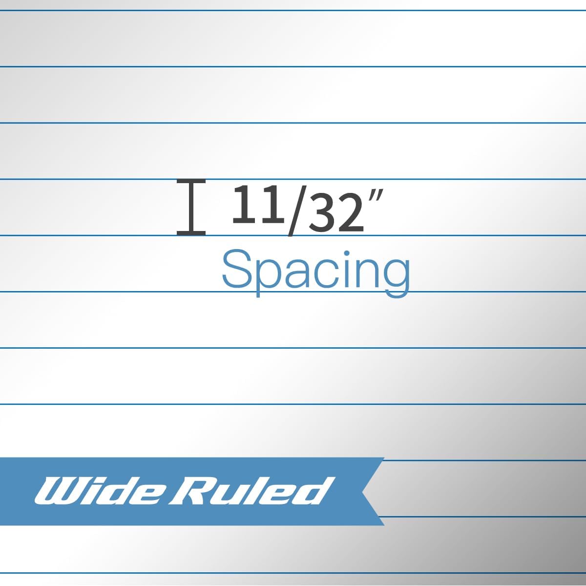 KAISA Legal Pads Large Wide Ruled Writing Pad, 8.5"x11.75" Note Pads 50 Sheets Per Pad, Ruled Paper Notepads, 20 lb Heavy Paper, Rigid Back lined Pads,3pads White Canary Blue,BK-3140,Made In The USA