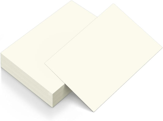 50 Sheets Cream Cardstock 8.5 x 11 Ivory Paper, Goefun Off White Card Stock Printer Paper for Cards Making, Office Printing, Wedding