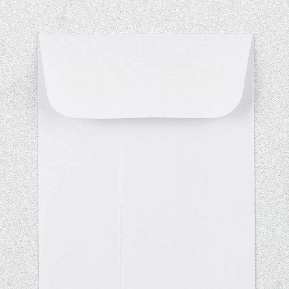 LUXPaper #4 1/2 Coin Envelopes | 3'' x 4 7/8'' | Bright White | 24lb. Text | 50 Qty