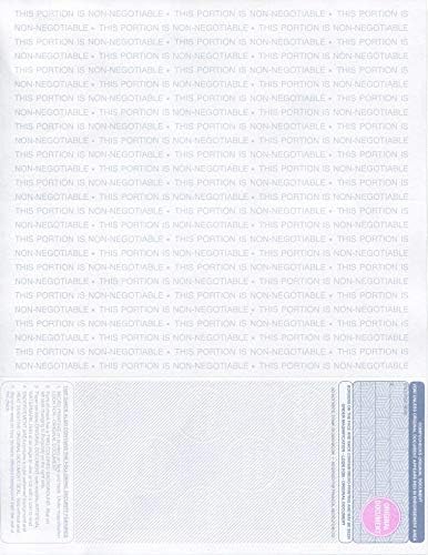Compuchecks 2000 High Security Blank Check On Bottom Stock Paper Compatible with QuickBooks (Green/Red Cubed) Print Easy Your Computer Checks for Business Or Personal Use - Check Paper Weight # 70