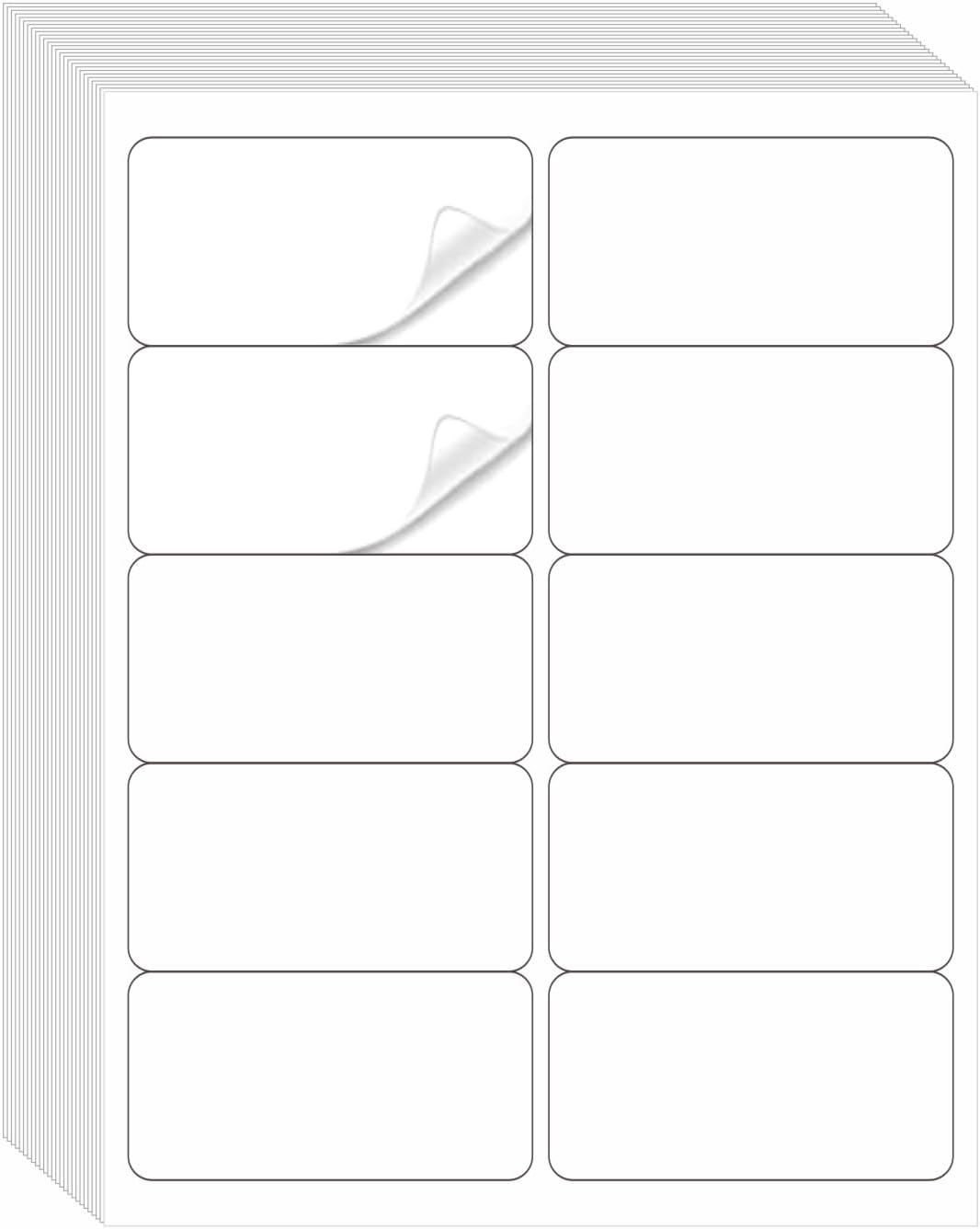 2"×4" Shipping Labels, JIQEZNL Premium 10 UP Address Labels, 300 Mailing Labels for Envelopes for Laser/Ink Jet Printer, White Paper Printable Sticker Labels 10 Per Sheet 8.5"×11"