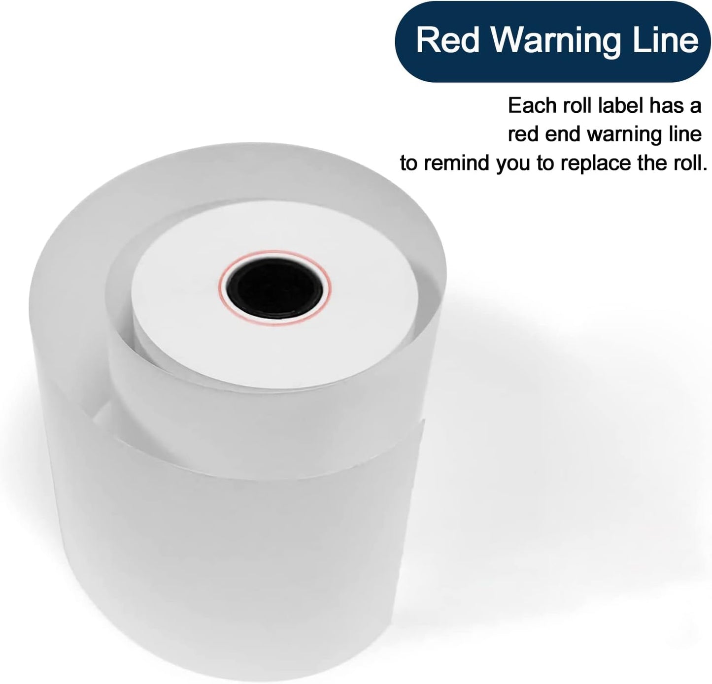 MFLABEL 3-1/8" x 119' Thermal Receipt Rolls, Pos Receipt Papers for 80mm Thermal POS Printer, 50 Rolls