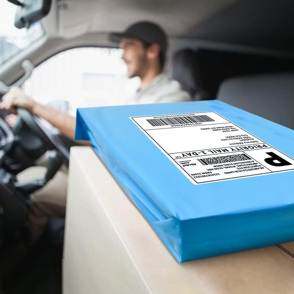 POLYSELLS 1000 pcs 12x15.5 Inches Blue Poly Mailers Shipping Envelopes, Strong Adhesive Sealing, Waterproof, and Tear-resistant Postal Mailing Bags for Clothing, Books, and Accessories