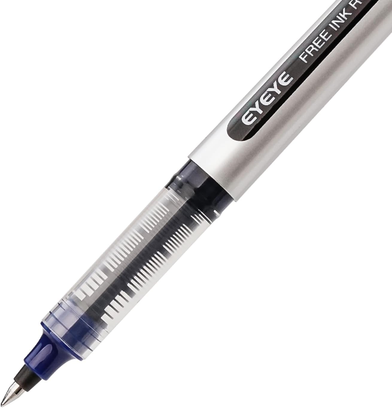 EYEYE Blue Ink Rollerball Pens Extra Fine Point Quick Dry, 8 Pack 0.5mm Liquid Ink Pen Fine Point Smooth Writing Pens for Journaling, Note Taking, Office, School Supplies