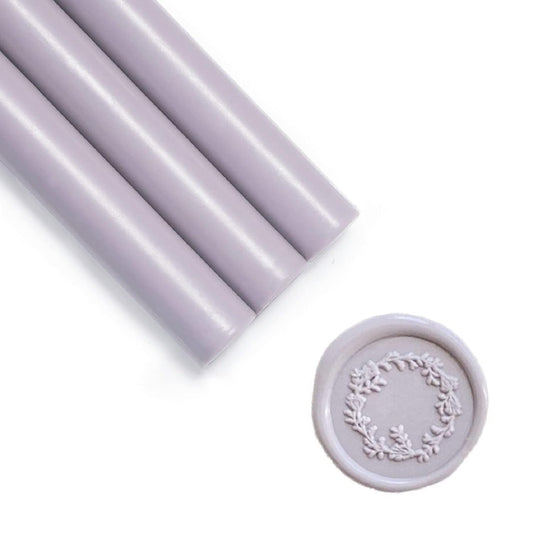 UNIQOOO Mailable Glue Gun Sealing Wax Sticks for Wax Seal Stamp - Mauve Dusty Lilac Purple, Great for Wedding Invitations, Cards Envelopes, Snail Mails, Wine Packages, Gift Ideas, Pack of 8