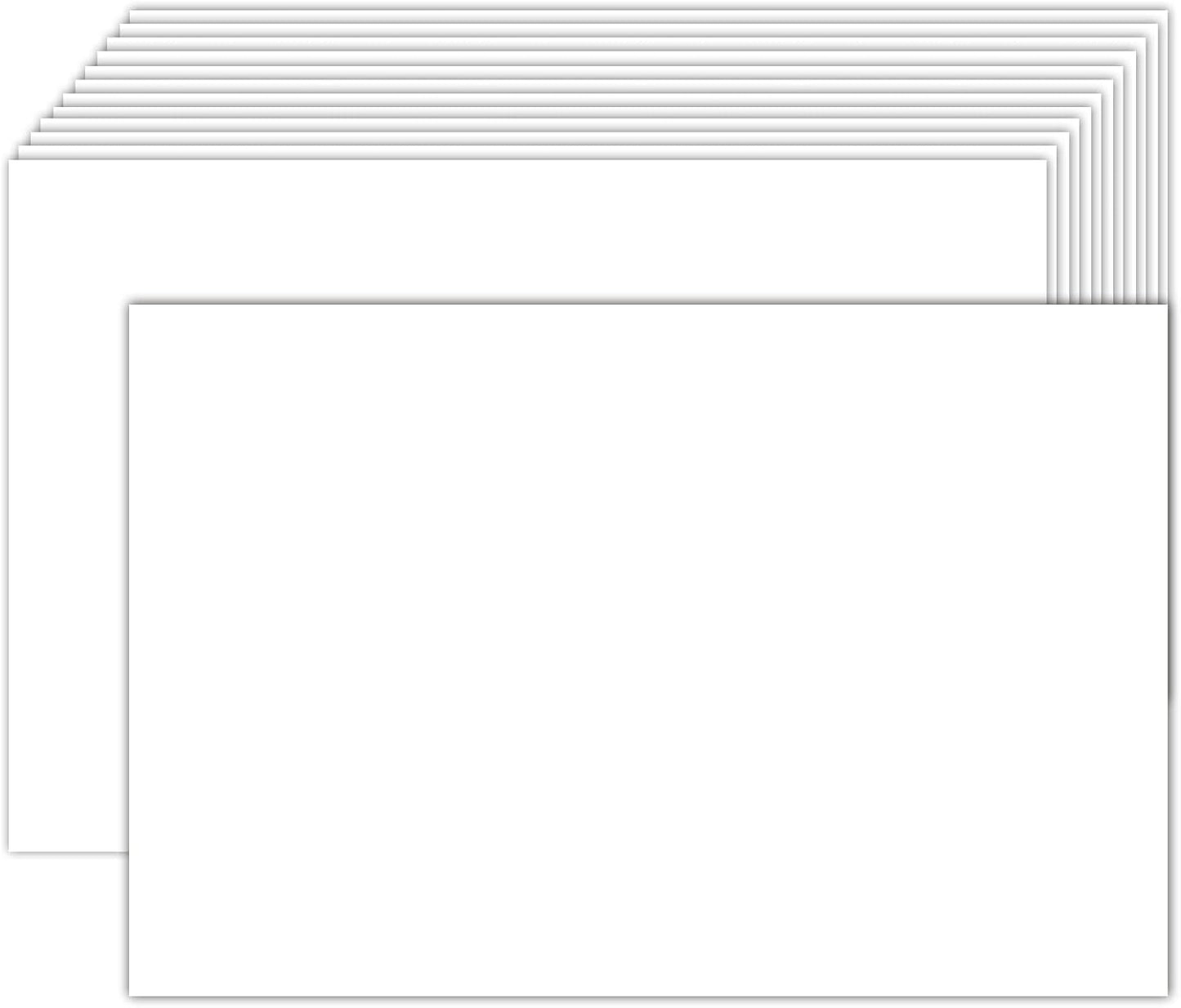 100 Pack White Blank Index Cards 4x6 Thick Paper, Goefun 80lb Heavyweight CardStock Unlined Notecards for Post Cards, Photo Paper, Recipe Cards