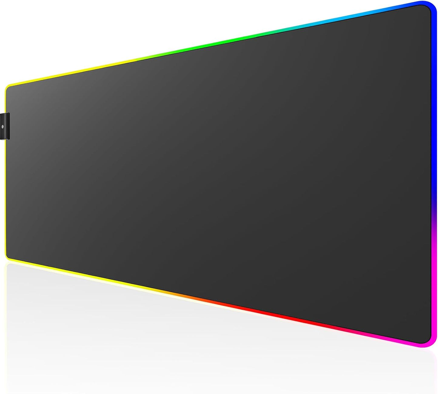 KTRIO RGB Large Gaming Mouse Pad with Stitched Edges, LED Extended Mousepad with Superior Micro-Weave Cloth, Non-Slip Base, Water Resist Keyboard Pad, Desk Pad for Gamer, Office & Home, 35.4 x 15.7 in