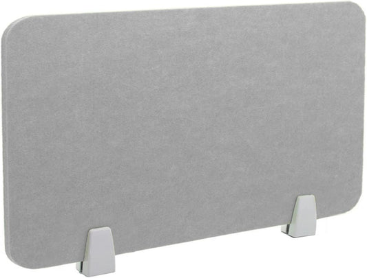 Icegrey Acoustic Desk Divider Privacy Panel Removable Sound Absorbing Desk Partition Board with 2 Clips for Student Call Centers Offices Braries Classrooms Library, Light Grey, 15.6x11.7"