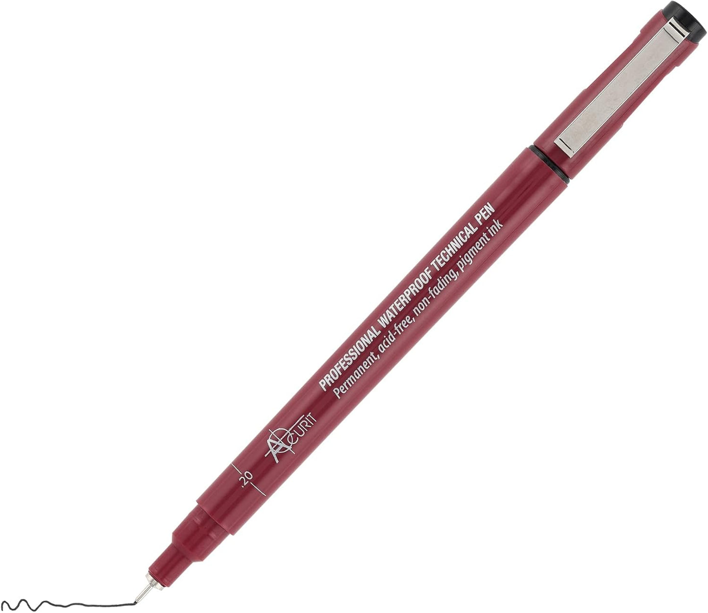Acurit Waterproof Technical Pens - Professional Waterproof Technical Pen, Rich Blank Ink, Acid-Free, Light Fast, for Sketching, Drawing, Calligraphy, & More! - [12-Pack - 0.20mm]