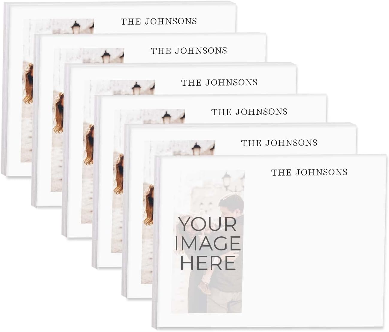 Personalized Photo Sticky Note Pads / 4" x 3" Repositionable Custom Sticky Notes / 50 Sheets Per Pad/Set of 6 / Made in USA