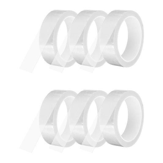 MECCANIXITY 6 Rolls Whiteboard Tape Graphic Chart Tape 30mm 54.7 Yard Art Tape Thin Self-Adhesive Pinstripe Tape Masking Tape for Gift Wrapping Craft Supplies, Clear