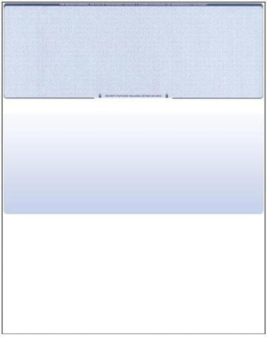 Compuchecks Blank Check Paper - 500 Pack - Computer Security Business Checks, QuickBooks & Laser Printer Compatible - Check On top, Voucher On Bottom - Check Paper Size 8 1/2-11 - Blue Diamond
