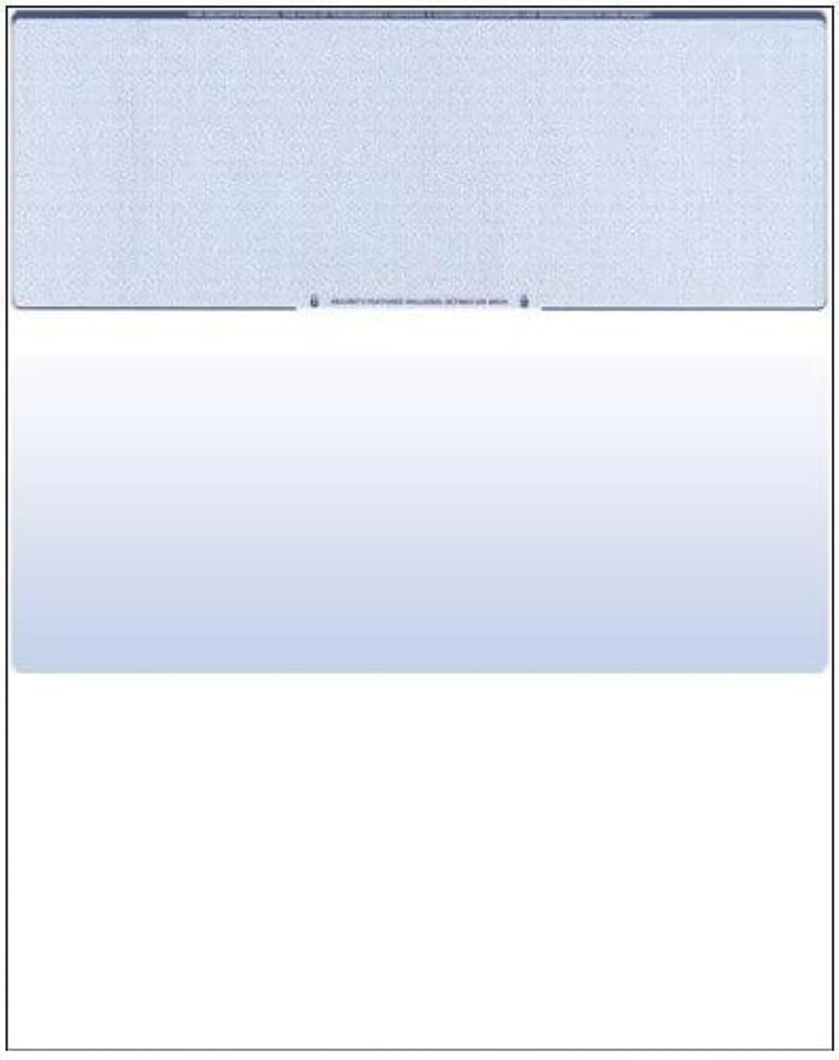 Compuchecks Top Blank Check Paper - 2500 Pack, Quick-Books & Laser Printer Compatible - Security Business Checks with Voucher - 8.5" x 11" Blue Diamond
