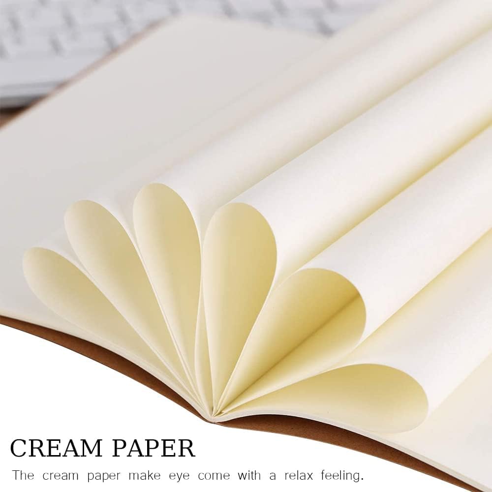 LIONSOUL 90 Pack A5 Blank Kraft Notebooks Bulk, Blank Paper Sketchbooks, Writing Blank Journal Notebook in Bulk, 80 Pages, 8.3x5.5 inch, for Gifts Travelers Office and School Supplies