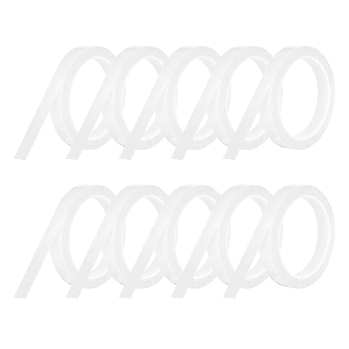 MECCANIXITY 10 Rolls Whiteboard Tape Graphic Chart Tape 15mm 54.7 Yard Art Tape Thin Self-Adhesive Pinstripe Tape Masking Tape for Gift Wrapping Craft Supplies, White