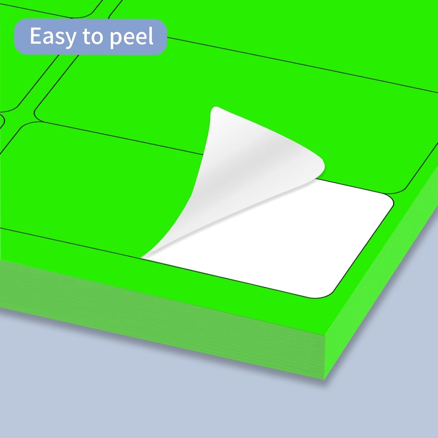 Shipping Labels Stickers, 2"×4" Printable Mailing Label for Laser/Inkjet Printing- Matte, Permanent Adhesive Labels Stickers (Fluorescent Green)