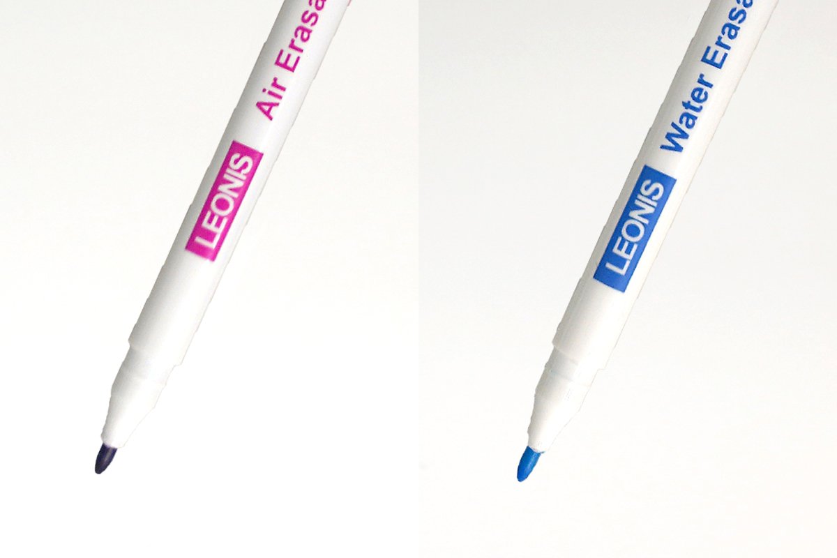 LEONIS 5 Water Erasable Fabric Marking Pen Blue & 5 Disappearing Ink Fabric Marking Pen [ 78008_78009 ]