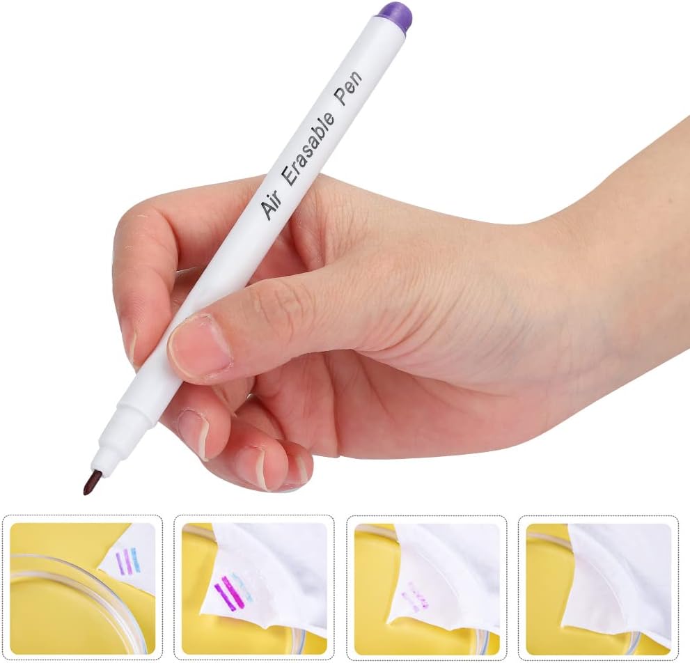 Air Water Erasable Pen Fabric Marker Temporary Marking Auto Vanishing Pen Air Erasable Pen, 10pcs Disappearing Ink Marking Pen for Cloth Marking ToolsMarking & Tracing Tools(Single