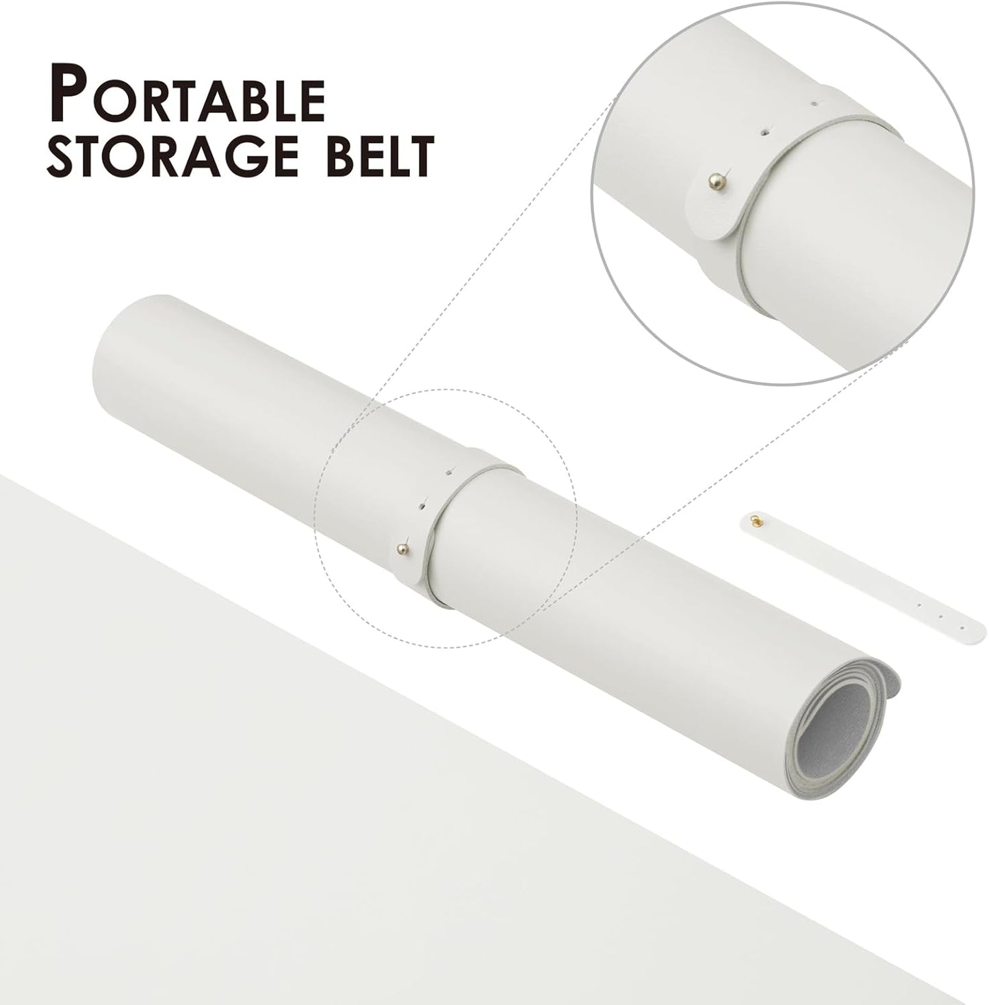 Large Desk Mat - 47.2"x 17" Non-Slip PU Desk Pad for Office and Home - Ideal for Large Mouse Pad and Desk Mats on Top of Desks(White)