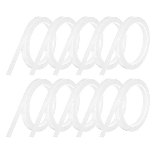 MECCANIXITY 10 Rolls Whiteboard Tape Graphic Chart Tape 10mm 54.7 Yard Art Tape Thin Self-Adhesive Pinstripe Tape Masking Tape for Gift Wrapping Craft Supplies, White