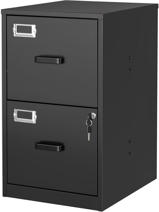 2 Drawer File Cabinet with Lock Vertical Filing Storage Cabinet Office Home Steel Vertical File Cabinets for Letter Size File Cabinet Locked,Assembly Required