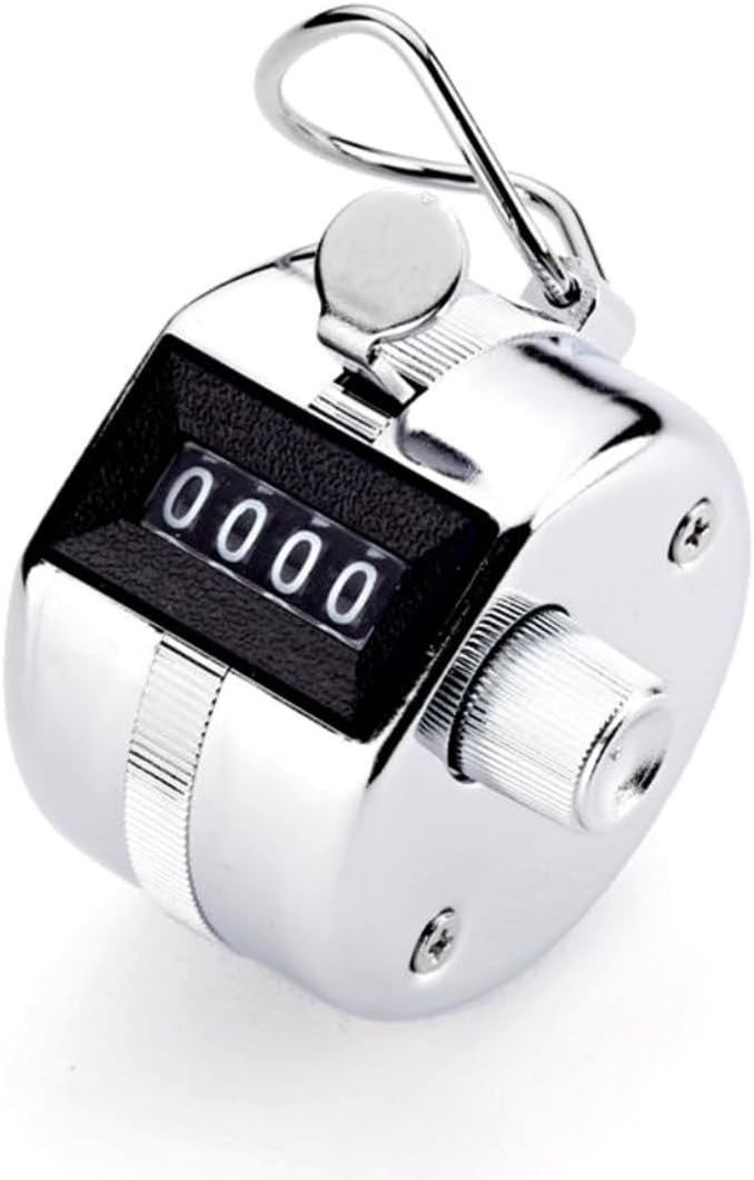 TC-04 Handheld Tally Counter, Digital Pitch Counter Clicker, Mechanical Lap Counter, Taiwan Made Heavy Duty Counter
