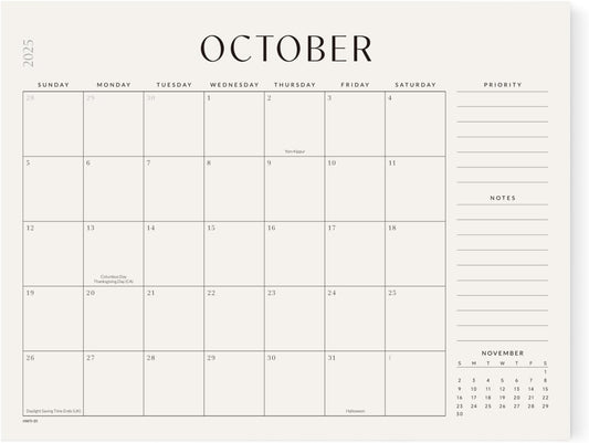 Jotsome Desk Calendar 2025-2026, Desk Pad Calendar From Now to December 2026 22x17 inch, Desk Blotter Calendar for Home and Office, Easy Planning