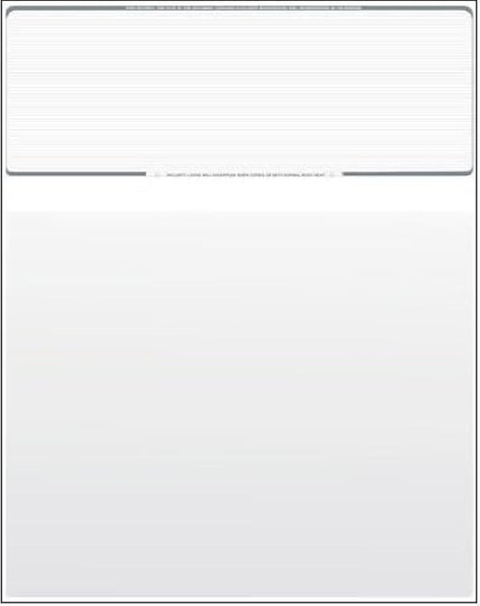 Compuchecks Check on Top Blank Check Paper - 1000 Pack, Quick-Books & Laser Printer Compatible - Security Business Checks with Voucher - 8.5" x 11" Platinum Pinstripe