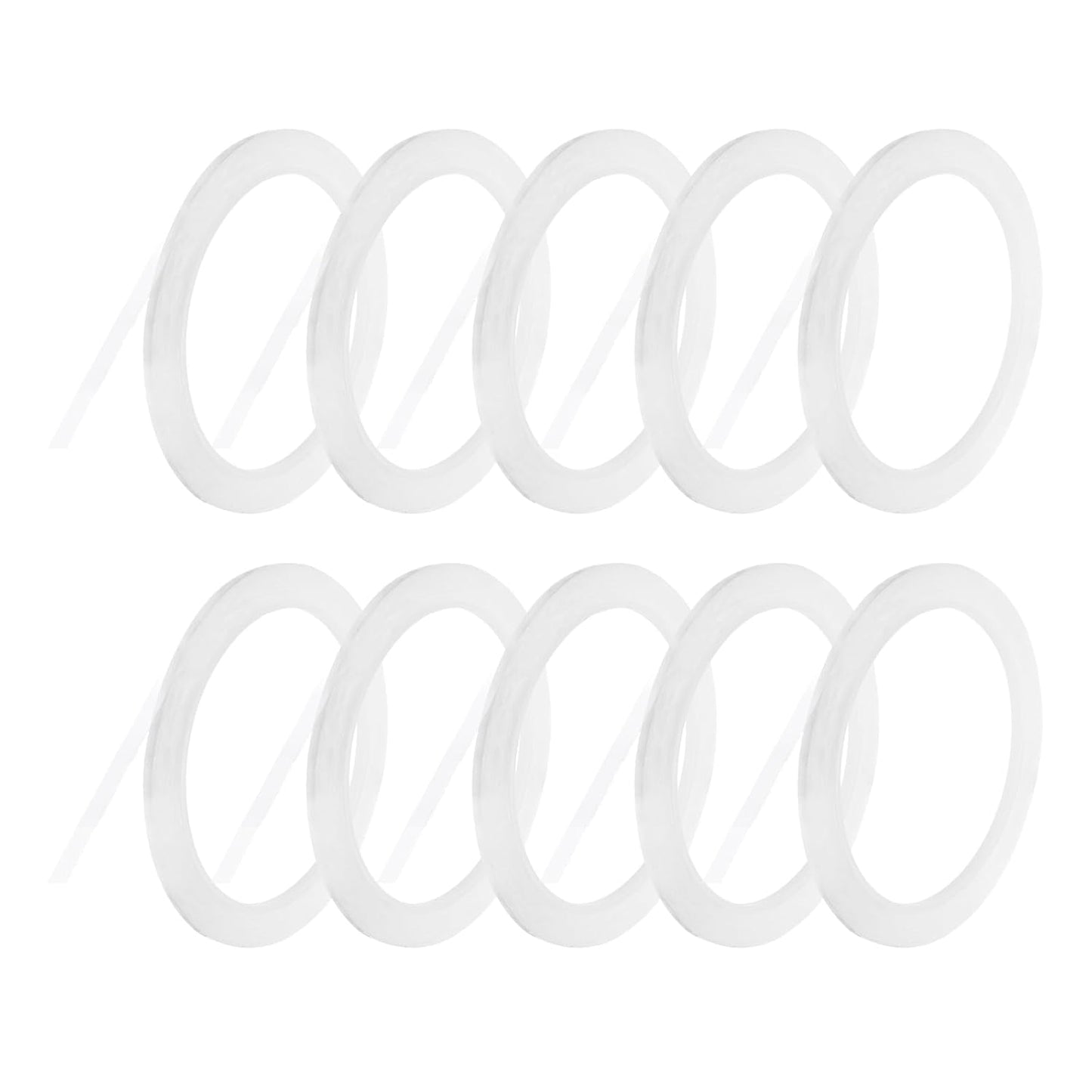 MECCANIXITY 10 Rolls Whiteboard Tape Graphic Chart Tape 3mm 54.7 Yard Art Tape Thin Self-Adhesive Pinstripe Tape Masking Tape for Gift Wrapping Craft Supplies, Clear