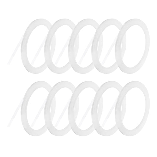 MECCANIXITY 10 Rolls Whiteboard Tape Graphic Chart Tape 3mm 54.7 Yard Art Tape Thin Self-Adhesive Pinstripe Tape Masking Tape for Gift Wrapping Craft Supplies, Clear