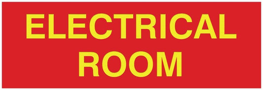 All Quality Basic Electrical Room Door/Wall Sign | Durable Construction | Building Safety - Red/Yellow - Large (1 Pack)