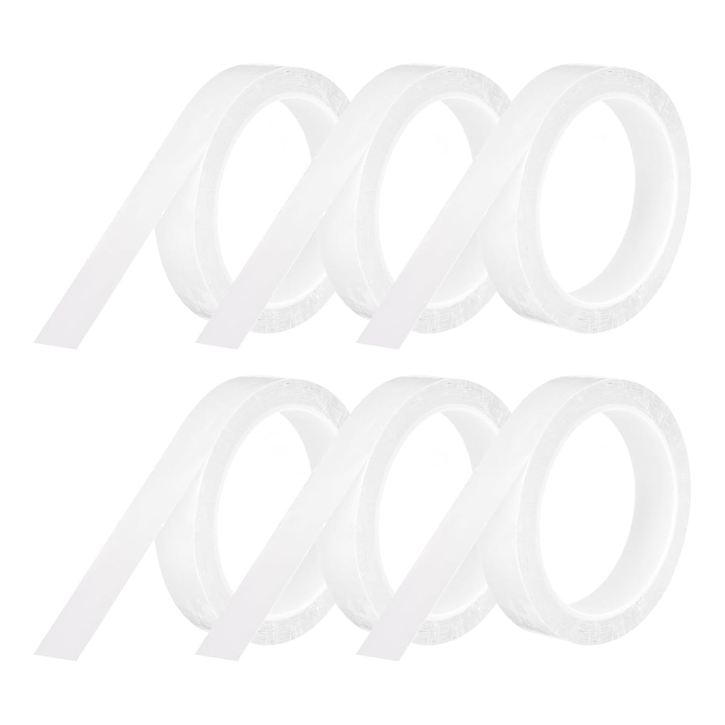 MECCANIXITY 6 Rolls Whiteboard Tape Graphic Chart Tape 20mm 54.7 Yard Art Tape Thin Self-Adhesive Pinstripe Tape Masking Tape for Gift Wrapping Craft Supplies, White