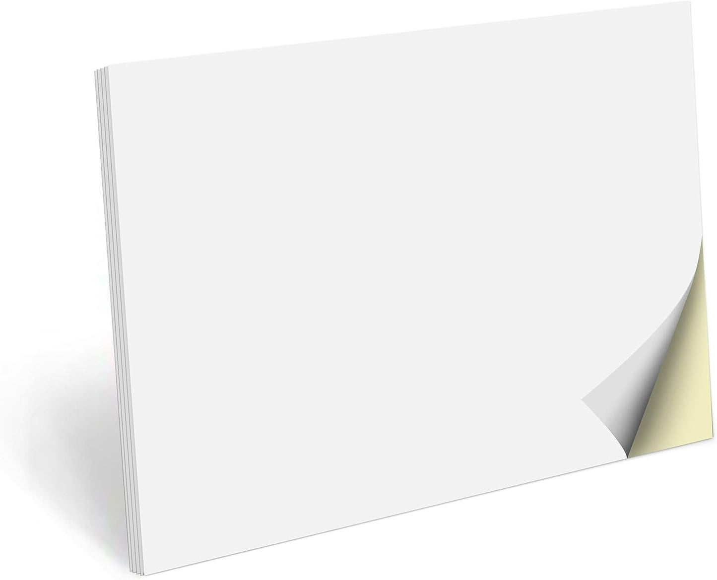 321Done 2-Part Blank Carbonless Notepad, 8.5x11 Landscape, Made in USA, Carbon Free Duplicate Copy Padfor Sketching, Drawing, Drafting, Memo, Notes (50 Sets) White/Yellow