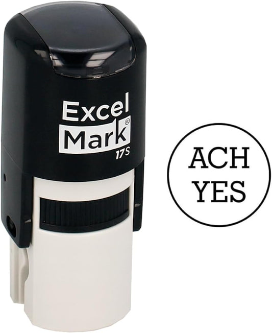ExcelMark Custom Round Self Inking Inspection Stamp - 5/8" Diameter (2 Lines)