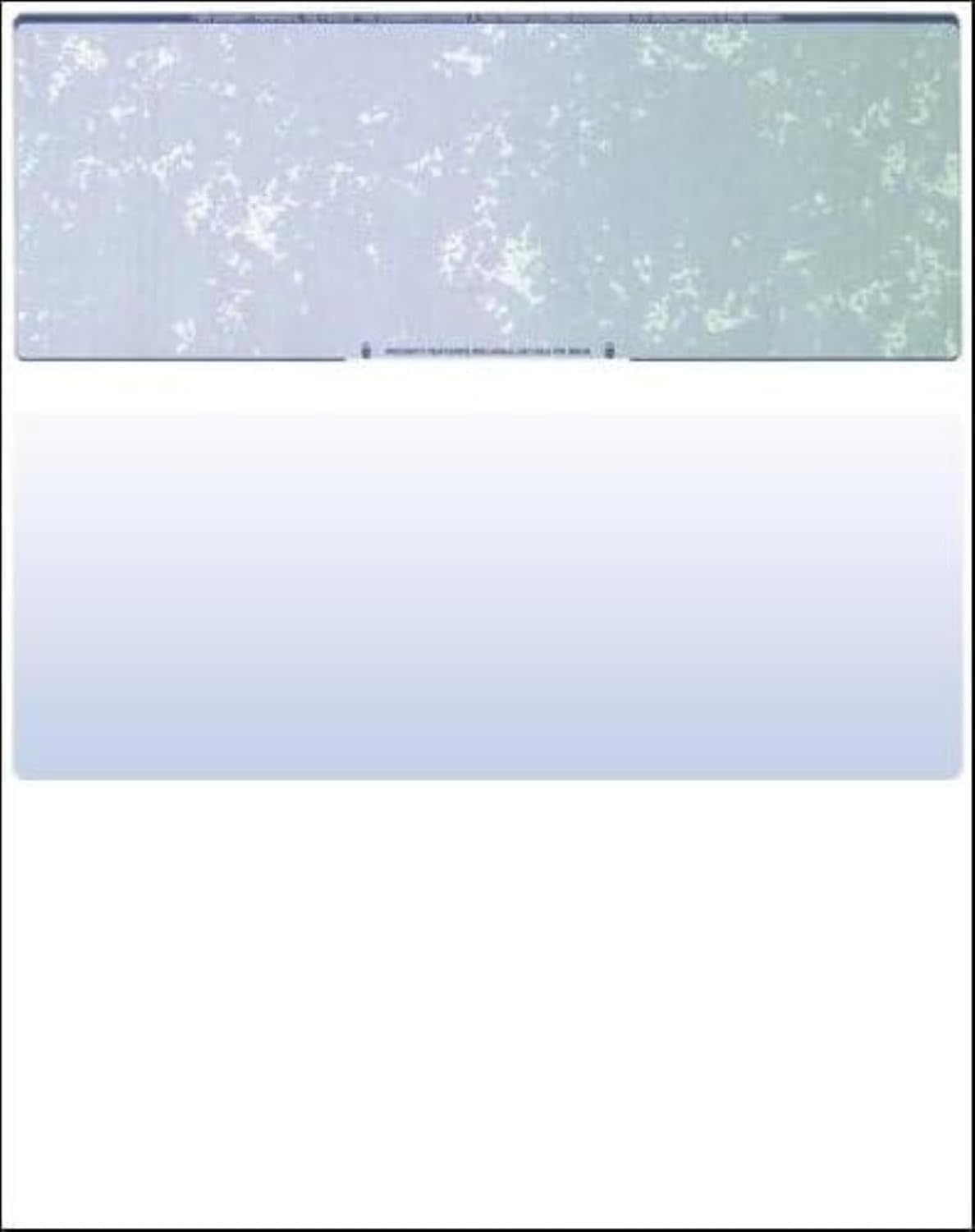 Compuchecks Check on Top Blank Check Paper - 2500 Pack, Quick-Books & Laser Printer Compatible - Security Business Checks with Voucher - 8.5" x 11" Blue/Green Prismatic