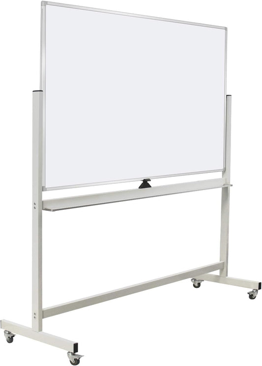 60"x40" Mobile Whiteboard Double-Sided Magnetic Large Dry Erase White Board with Rolling Stand for Offices, Home & School