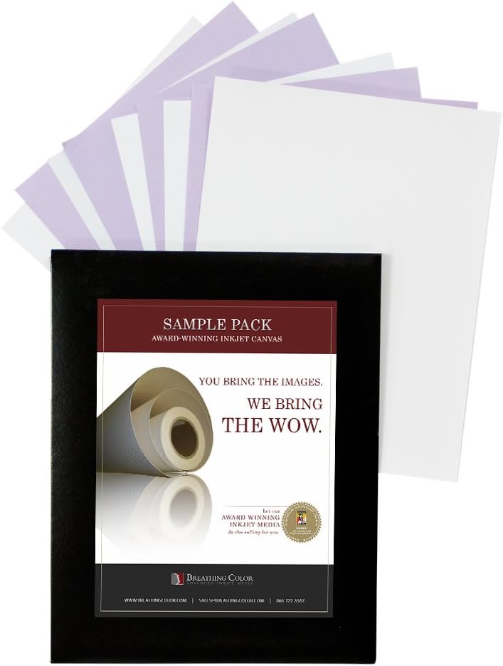 Photo Paper Sample Pack with Vibrance Line of Products Including Luster (10 mil, 255 gsm), Photo Matte (8 mil, 230 gsm), Metallic (10 mil, 255 gsm), and Gloss (10 mil, 255 gsm)