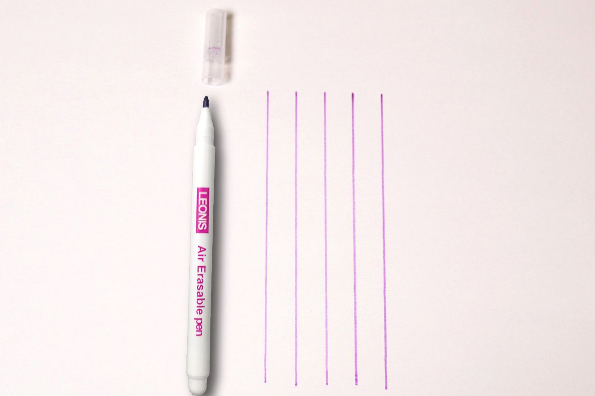 LEONIS 5 Water Erasable Fabric Marking Pen Blue & 5 Disappearing Ink Fabric Marking Pen [ 78008_78009 ]
