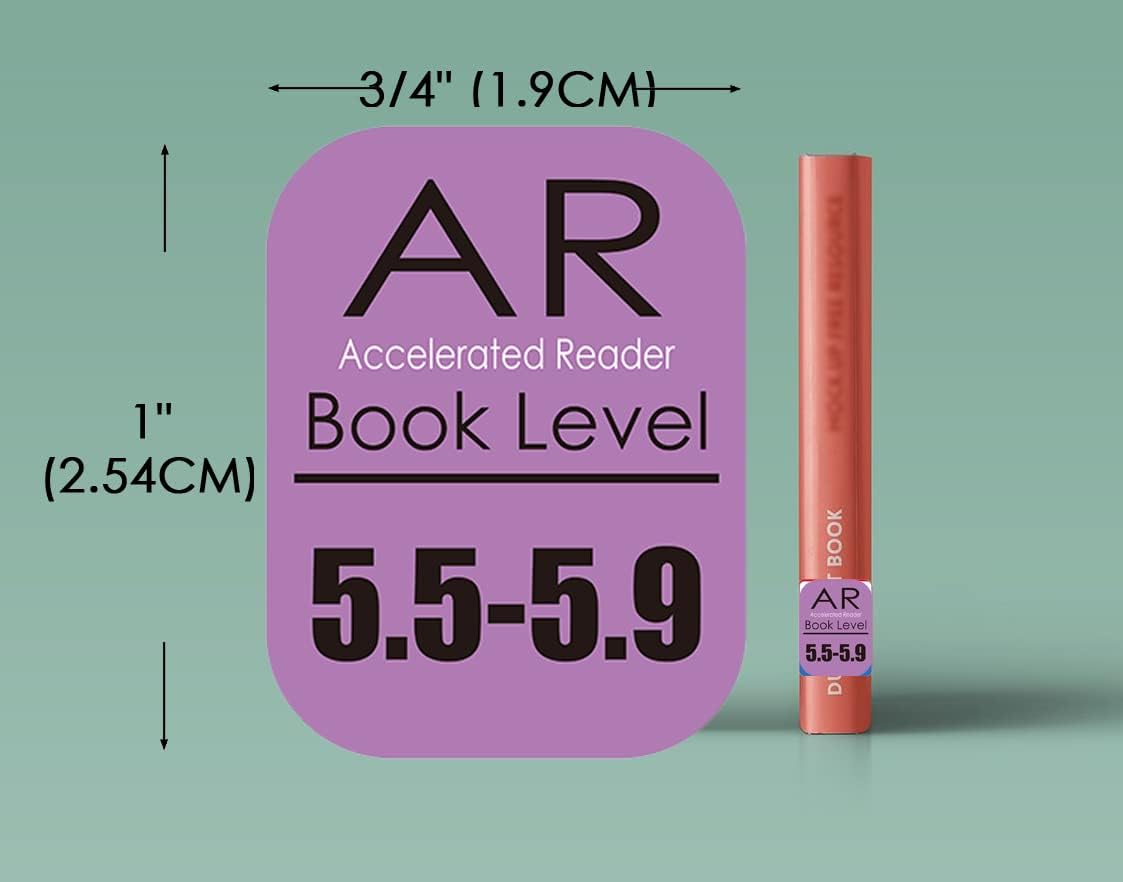 Genre Book Spine Labels for Library | Classroom Library Classification Stickers 450pcs | Advanced Reader Level