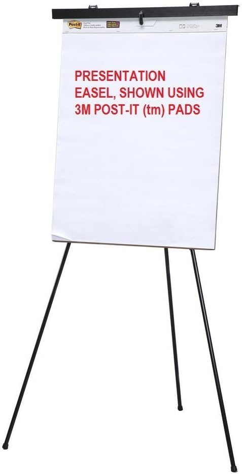 Pack of 4-Lightweight Aluminum Flip-Chart Presentation Easel, Black (4 Pack)