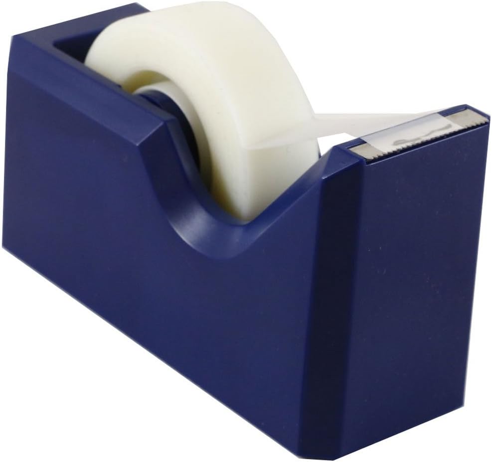 JAM PAPER Colorful Desk Tape Dispensers - Navy Blue - Sold Individually