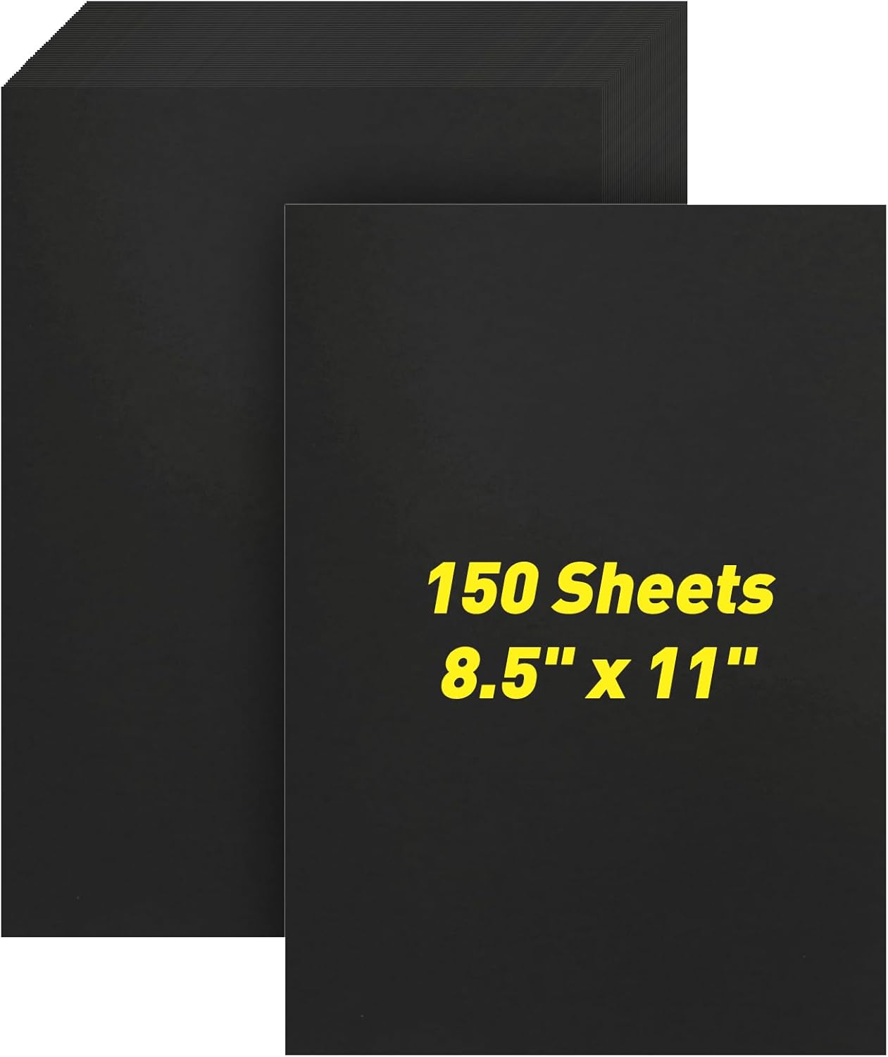 MAXECHO 8.5" × 11" Black Colored Cardstock Bulk 150 Sheets Construction Paper Card Stock Printer Paper for DIY Art Crafts, Cricut Card Making, Scrapbooking, Drawing, Invitations, 180 GSM