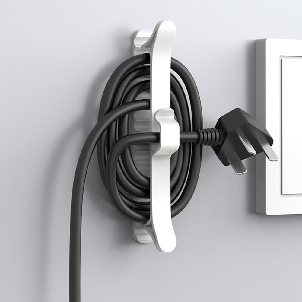 Cord Organizer | Organization and Storage for Kitchen Appliances,Cord Keeper,Cord Wrapper,Cord Holder for Air Fryer,Coffee Maker,Blender,Toaster,Table Lamps Cord-6Pcs (White)