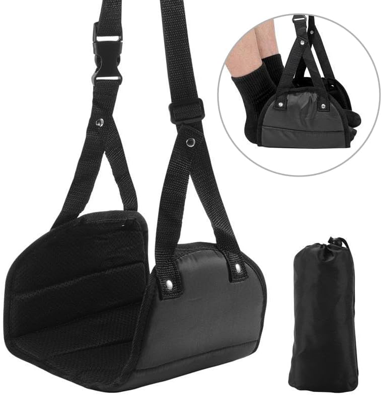 Set 2 - Airplane Foot Hammock for Plane Travel - Travel Foot Rest for Airplane Flights - Foot Sling for Airplane Travel - Leg Hammock for Airplane Travel